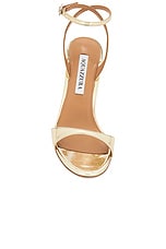 Aquazzura Yes Baby 95 Sandal in Soft Gold, view 4, click to view large image.
