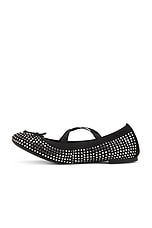 Aquazzura Remix Ballet Flat in Black & Silver, view 5, click to view large image.