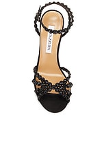 Aquazzura Tequila 105 Sandal in Black & Jet, view 4, click to view large image.