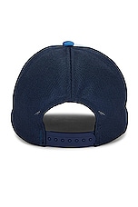 Acne Studios Trucker Cap in Multi Blue, view 2, click to view large image.