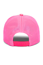 Acne Studios Trucker Cap in Multi Pink, view 2, click to view large image.