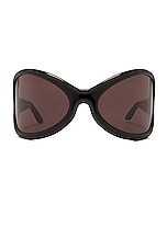 Acne Studios Large Sunglasses in Black, view 1, click to view large image.