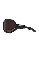 Acne Studios Large Sunglasses in Black, view 3, click to view large image.