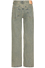 Acne Studios Delta Denim Jean in Blue & Beige, view 2, click to view large image.