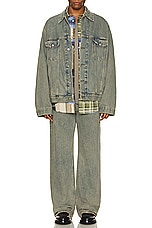 Acne Studios Delta Denim Jean in Blue & Beige, view 5, click to view large image.