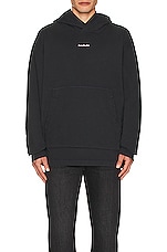 Acne Studios Franklin H Stamp Hoodie in Black, view 4, click to view large image.