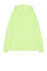 Acne Studios Franklin H Stamp Hoodie in Fluo Green, view 2, click to view large image.