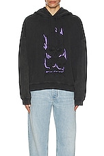 Acne Studios Faded Hoodie in Faded Black, view 3, click to view large image.