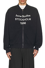 Acne Studios University Zip Up in Black | FWRD