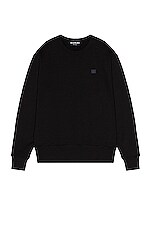 Acne Studios Fairview Face Sweatshirt in Black, view 1, click to view large image.