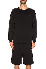 Acne Studios Fairview Face Sweatshirt in Black, view 4, click to view large image.