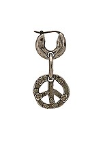 Acne Studios Peace Earring in Antique Silver | FWRD