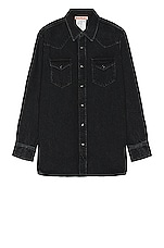 Acne Studios Karty Overshirt in Vintage Black, view 1, click to view large image.
