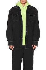 Acne Studios Karty Overshirt in Vintage Black, view 3, click to view large image.