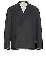 Acne Studios Blazer in Grey & Black, view 1, click to view large image.