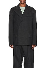 Acne Studios Blazer in Grey & Black, view 4, click to view large image.