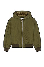 Acne Studios Bomber Jacket in Olive Green, view 1, click to view large image.