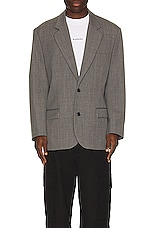 Acne Studios Suit Blazer in Grey Melange, view 3, click to view large image.