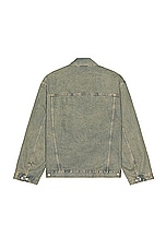 Acne Studios Denim Jacket in Blue & Beige, view 2, click to view large image.
