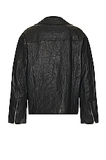 Acne Studios Leather Jacket in Black, view 2, click to view large image.