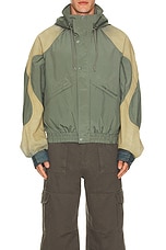 Acne Studios Jacket in Olive Green, view 3, click to view large image.