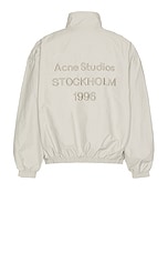 Acne Studios「1996」シリーズ ホワイトジャケット Acne Studios Logo Zipper Jacket - Dusty White - B90791-DC6