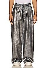 Acne Studios Relaxed Trouser in Silver & Blue, view 3, click to view large image.
