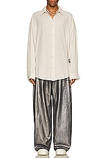 Acne Studios Relaxed Trouser in Silver & Blue, view 5, click to view large image.