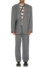 Acne Studios Suit Trouser in Grey Melange, view 5, click to view large image.
