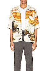 Acne Studios Short Sleeve Shirt in Cream Multi | FWRD