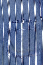 Acne Studios Striped Shirt in Mid Blue, view 3, click to view large image.