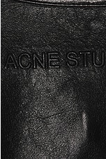 Acne Studios Leather Shirt in Black, view 3, click to view large image.