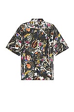 Acne Studios Short Sleeve Shirt in Black Multicolor, view 2, click to view large image.