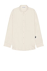 Acne Studios Long Sleeve Shirt in Off White, view 1, click to view large image.