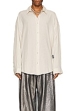 Acne Studios Long Sleeve Shirt in Off White, view 5, click to view large image.