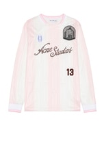 Acne Studios Jersey in Pink & White, view 1, click to view large image.