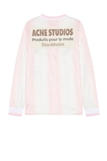 Acne Studios Jersey in Pink & White, view 2, click to view large image.