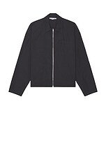 Acne Studios Full Zip Shirt in Charcoal Black | FWRD