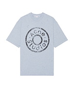 Acne Studios T-Shirt in Blue Melange, view 1, click to view large image.