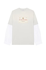 【ESC STUDIO】25SS★ double neck t-shirt Acne Studios Double T-Shirt in Light Grey | FWRD