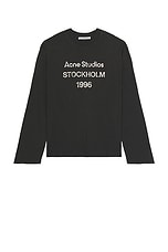 Acne Studios Edden Long Sleeve T-Shirt in Faded Black | FWRD