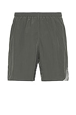 Acne Studios Swim Short in Khaki Green, view 1, click to view large image.
