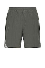 Acne Studios Swim Short in Khaki Green, view 2, click to view large image.
