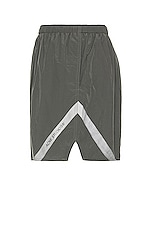 Acne Studios Swim Short in Khaki Green, view 3, click to view large image.