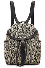 Acne Studios Backpack in Beige & Black, view 1, click to view large image.