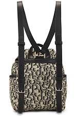 Acne Studios Backpack in Beige & Black, view 3, click to view large image.