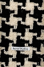 Acne Studios Vadik Scarf in White & Black, view 3, click to view large image.