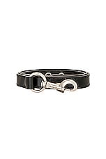 Acne Studios Leather Belt in Black, view 3, click to view large image.