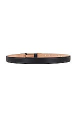 Acne Studios Leather Belt in Black & Gold, view 2, click to view large image.
