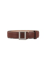Acne Studios Leather Belt in Brown, view 3, click to view large image.